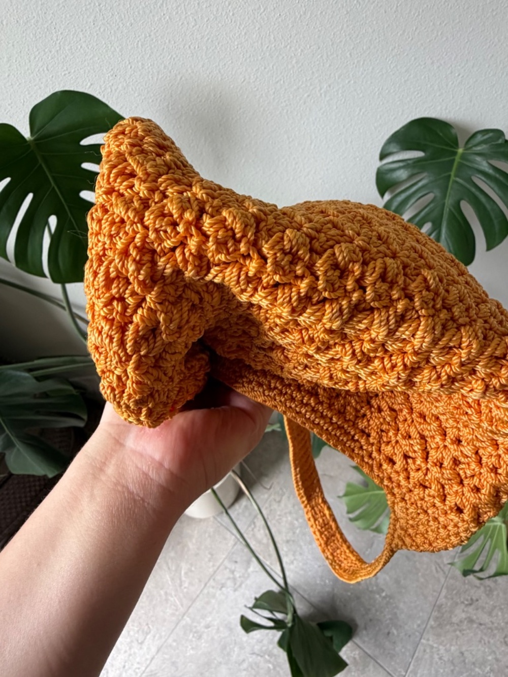 The Sak Original Crochet Hobo Bag Orange - Picture 5 of 8